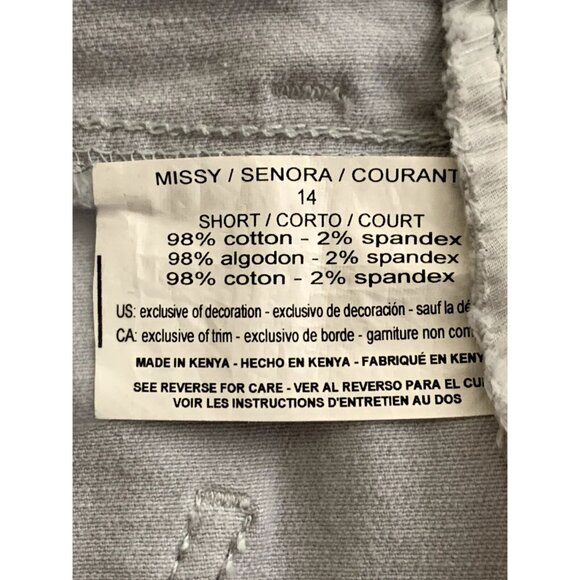Gloria Vanderbilt Amanda Light Gray High-Rise Straight Leg Jeans Womens Size 14 - Picture 13 of 14